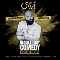 Don’t Miss Black Friday Comedy Night at The Owl San Diego – A Celebration of Laughter and Talent